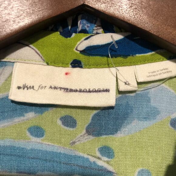 Vera for Anthropologie Valley Flutter-Sleeved Buttondown Multicolor Size XL - Picture 7 of 10